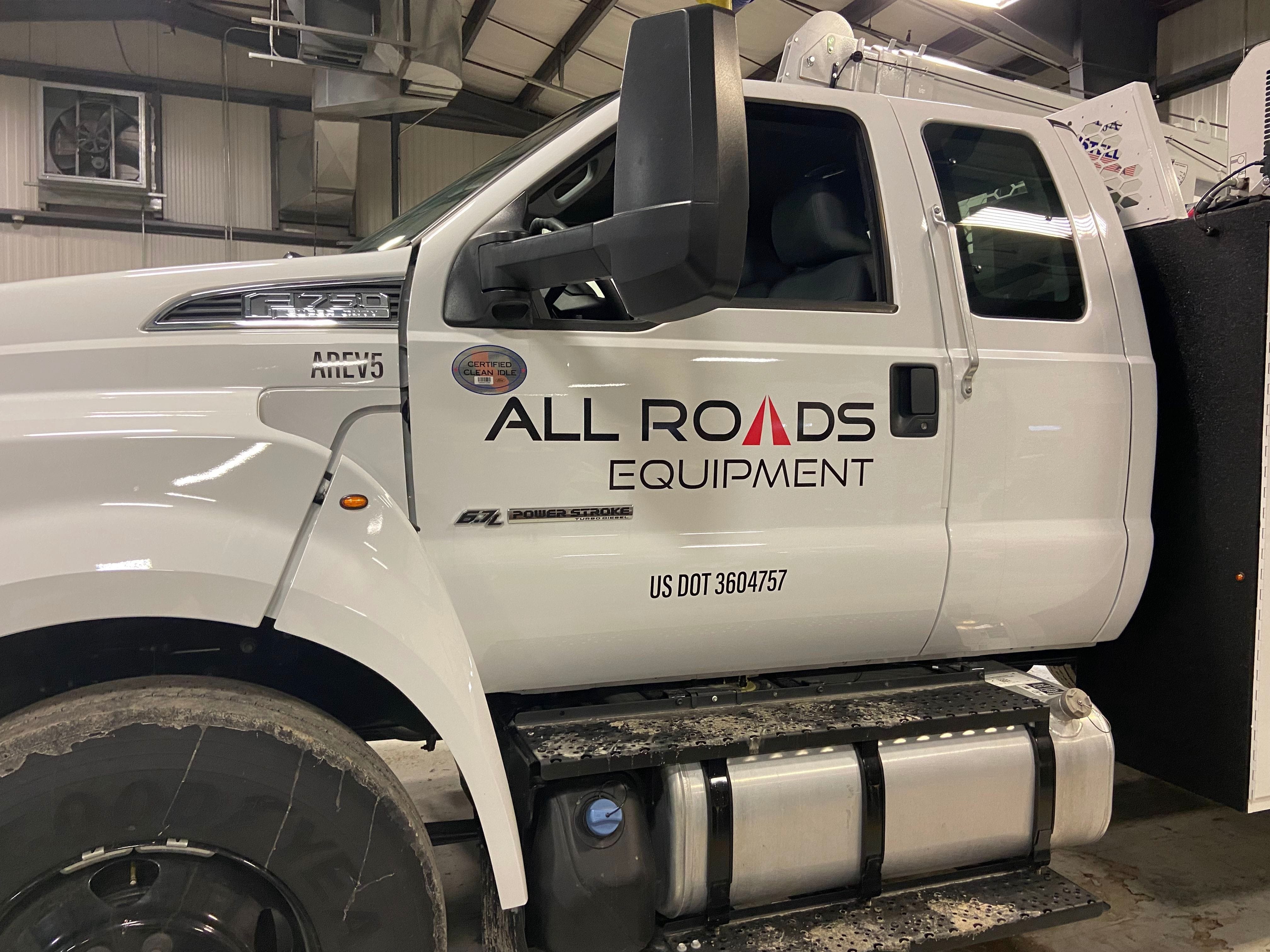 All Roads Equipment Decal on a Truck